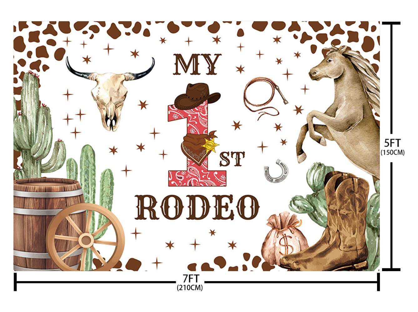 First Rodeo Banner My 1st Rodeo Banner First Rodeo Birthday Decorations Girl INNORU ...