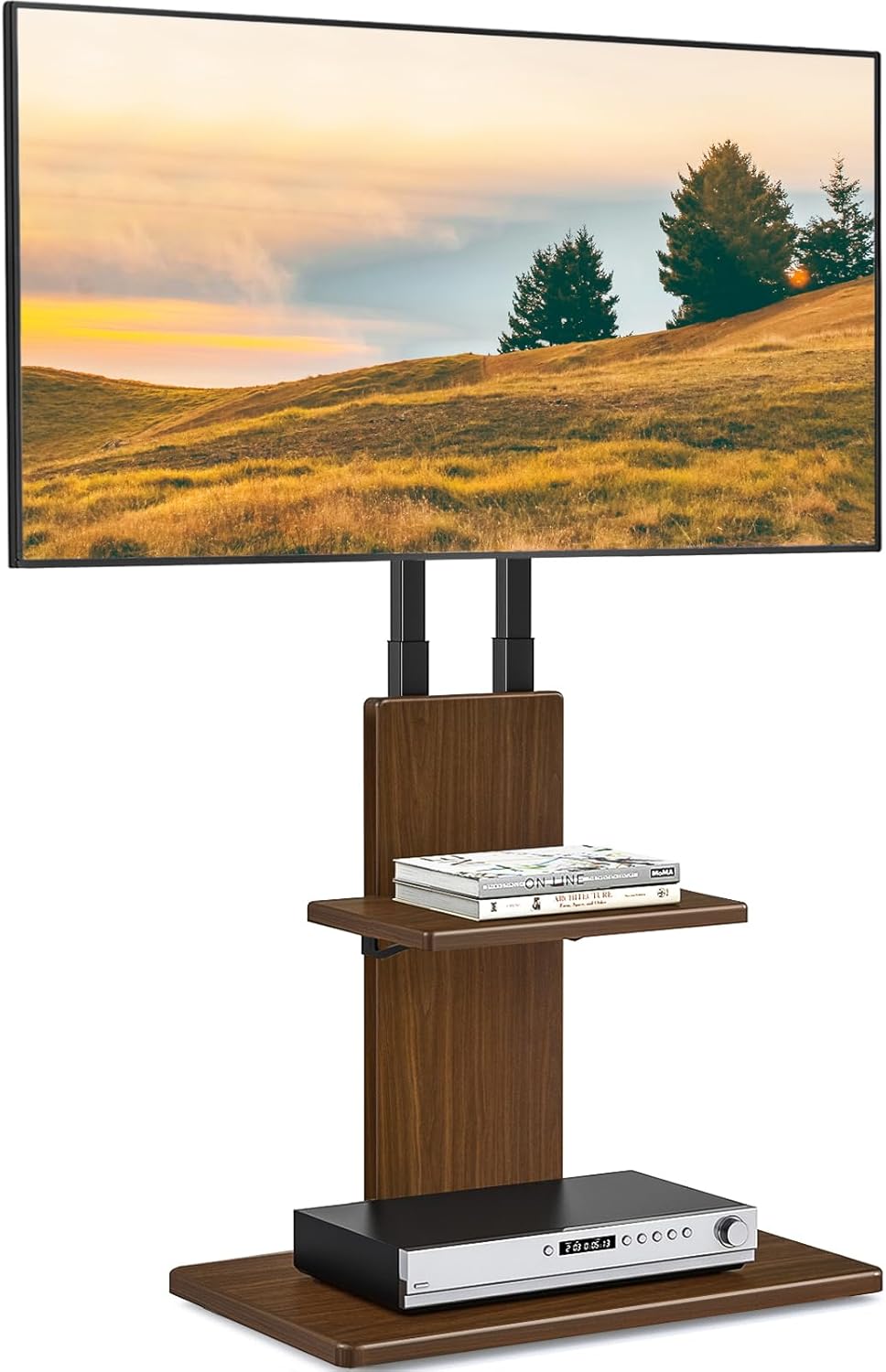 Rfiver テレビスタンド 壁寄せ tvスタンド tv stand 32~70インチ対応 テレビスタンド ロータイプ 耐荷重45kg 12段階高さ調節 左右回転25° VESA100*100~600*400 家用 会社用 木目調