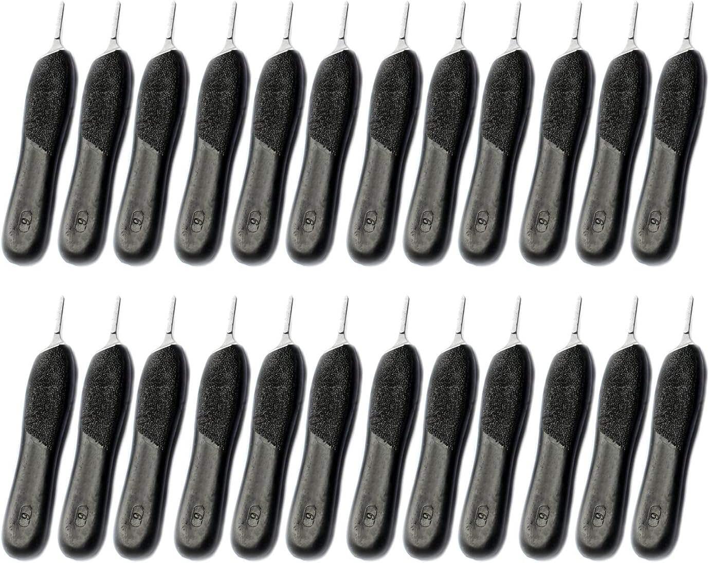 OdontoMed2011 Set of 24 Pieces Scalpel Knife Handle #6 Black Plastic Grip Veterinary, Dental Instruments