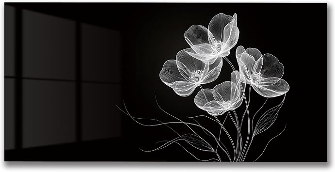LMSDYSHU Black Tempered Glass Backsplash for Kitchen Stove 30x14 Inch