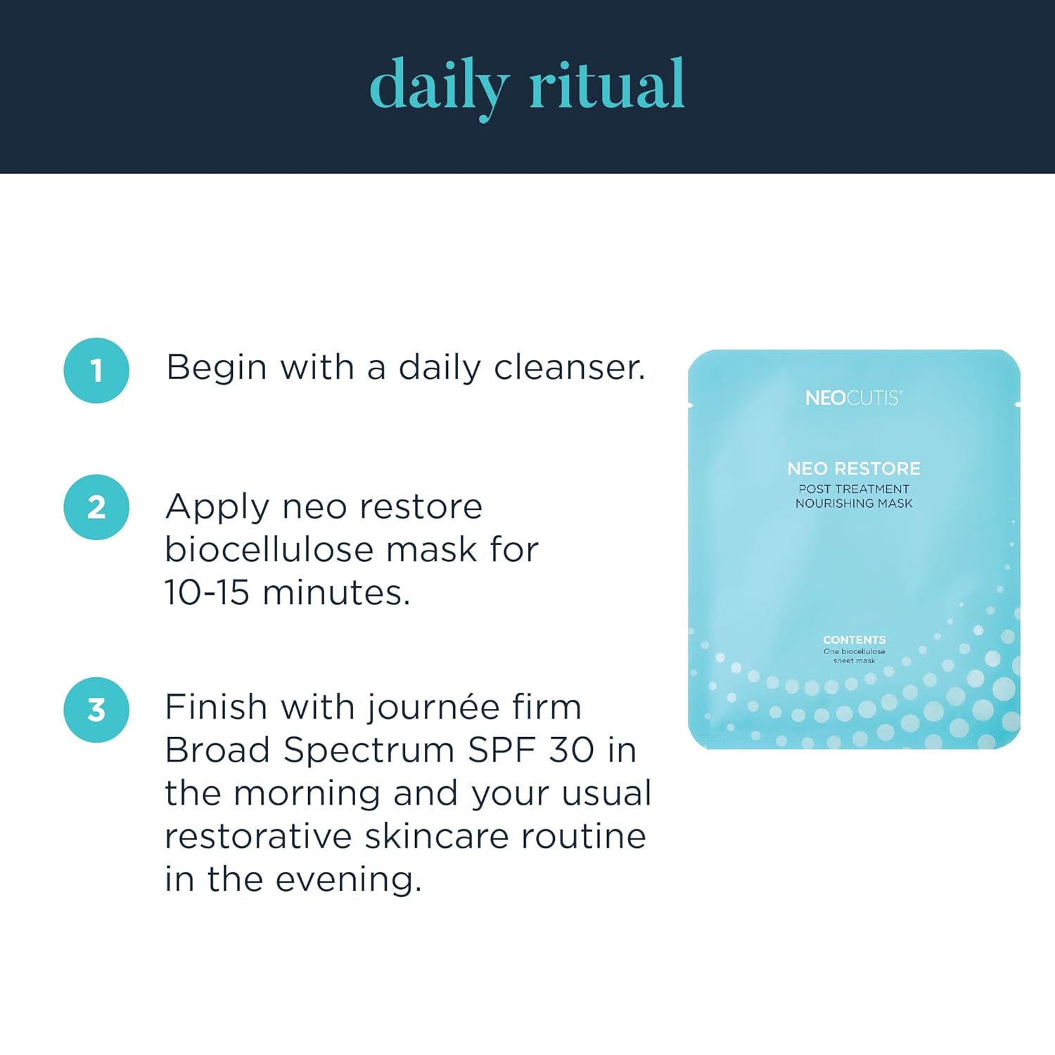 NEOCUTIS Neo Restore Mask – Biocellulose Sheet Mask for Post-Treatment Skin Care – 6 Single-Use Masks – Hydrates, Soothes, and Reduces Redness – Ideal for Sensitive Skin - Image 7