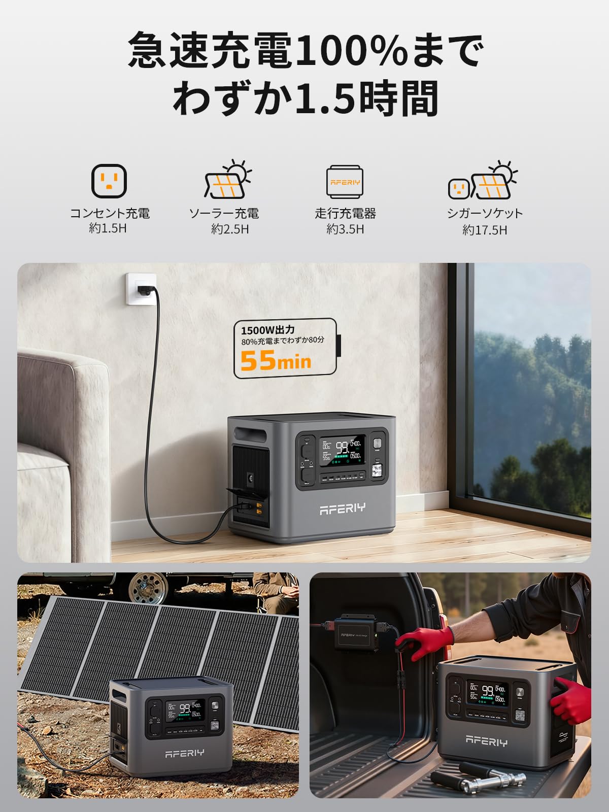 Amazon.co.jp: AFERIY P280 ポータブル電源 大容量 2048Wh 最大