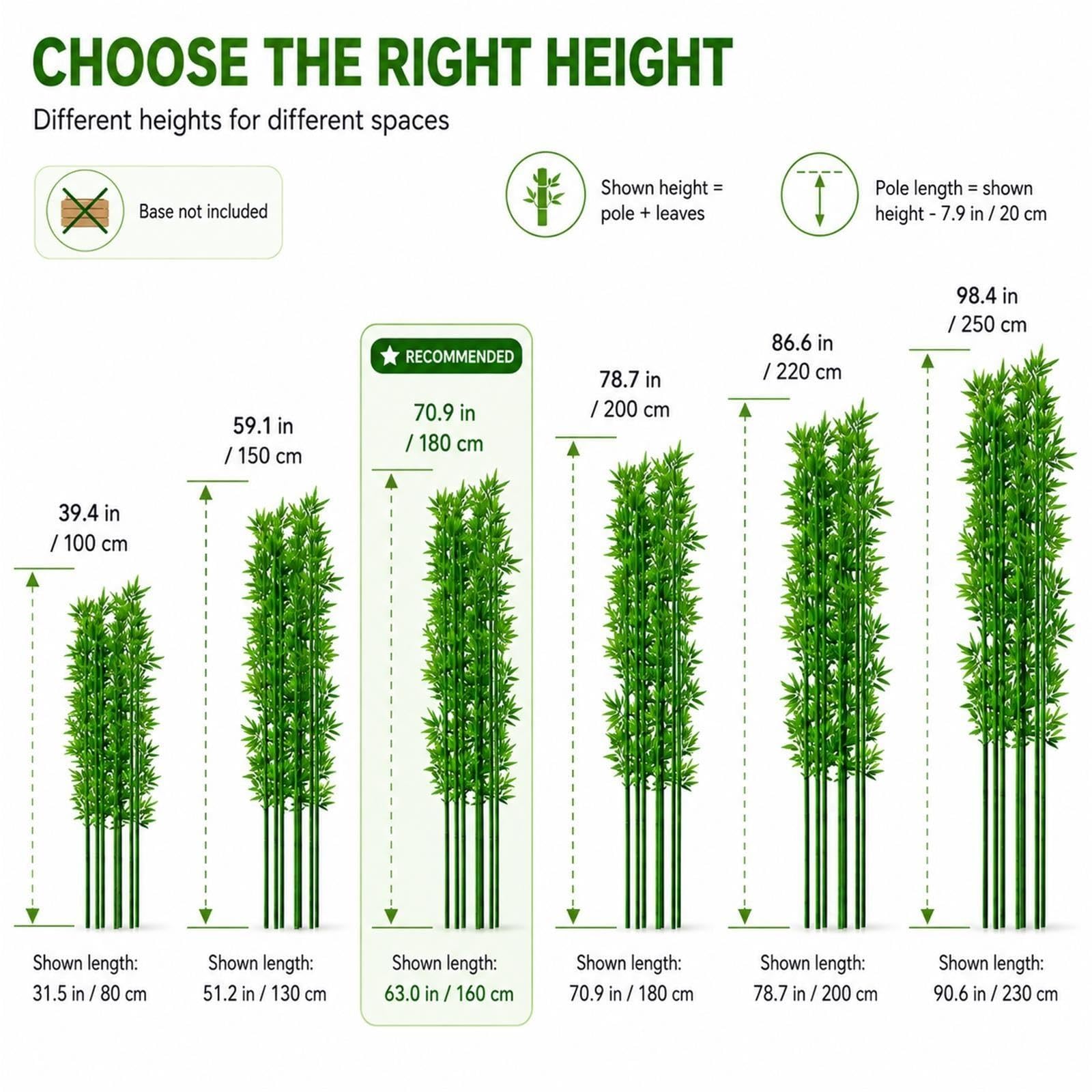 Separé Da Esterno Albero Di Bambù Artificiale Per Esterni Pianta Finta Alta