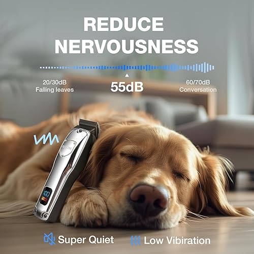 Miniatura 2 de Cortapelos para perros para aseo, kit de suministros de aseo para mascotas, cortaúñas profesionales para abrigos gruesos y pesados, recortadores de