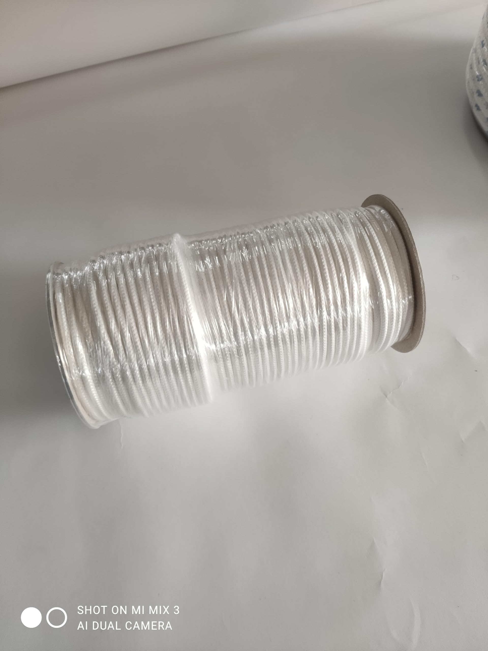 Corda Treccia mare Multiuso - Antica Corderia Marra - fai da te, garden, mm 10, 100 m, bianca con segnalino azzurro, stabilizzato ai raggi U.V. resistente a intemperie e agenti atmosferici.