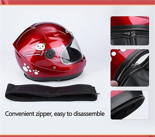 Miniatura 5 de Casco de motocross de cara completa aprobado por DOT para niños y niñas, casco de motocicleta eléctrico para niños de 3 a 15 años de edad, casco de