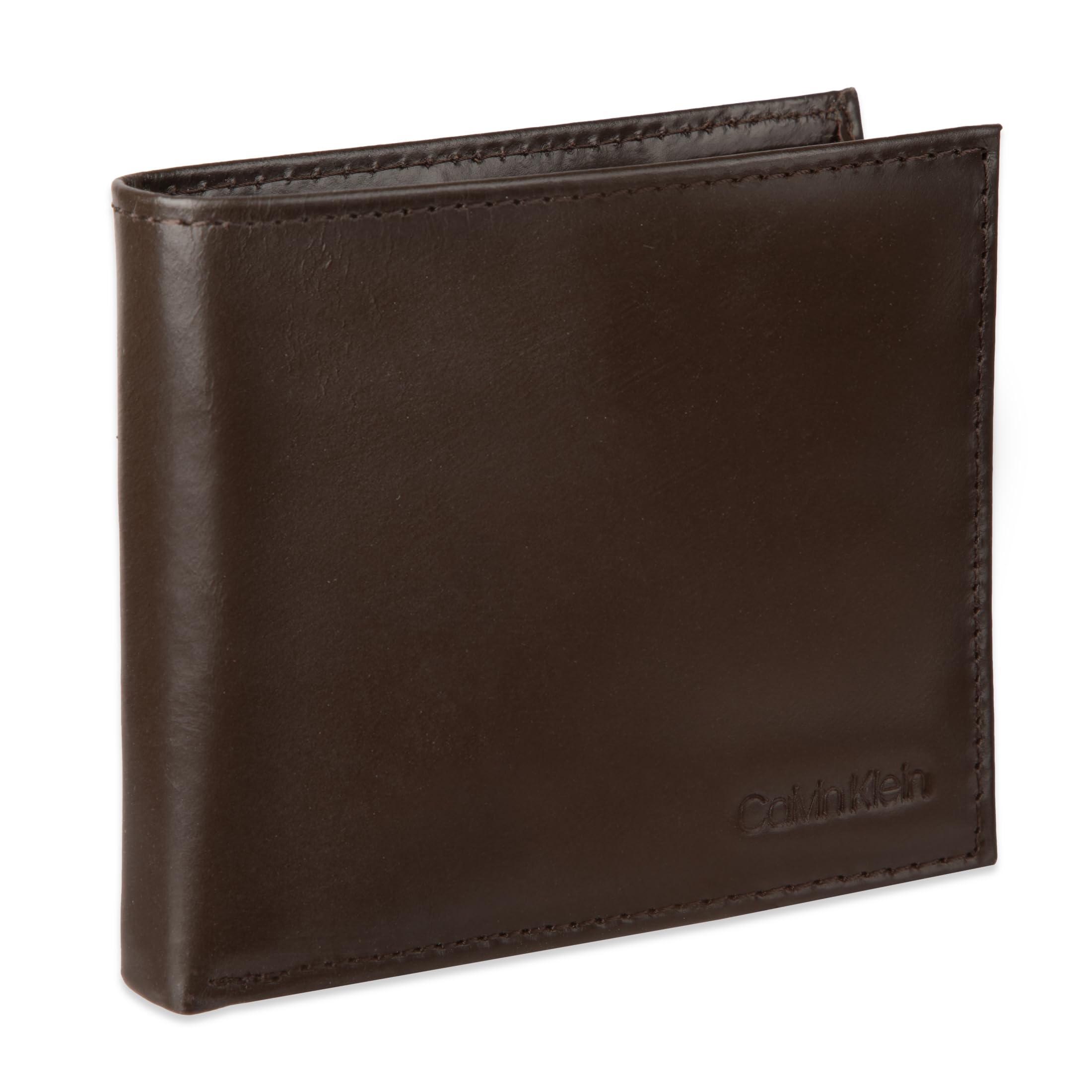 Calvin Klein Men's Wallet Sets-Minimalist Bifold and Card Cases, Brown, One Size