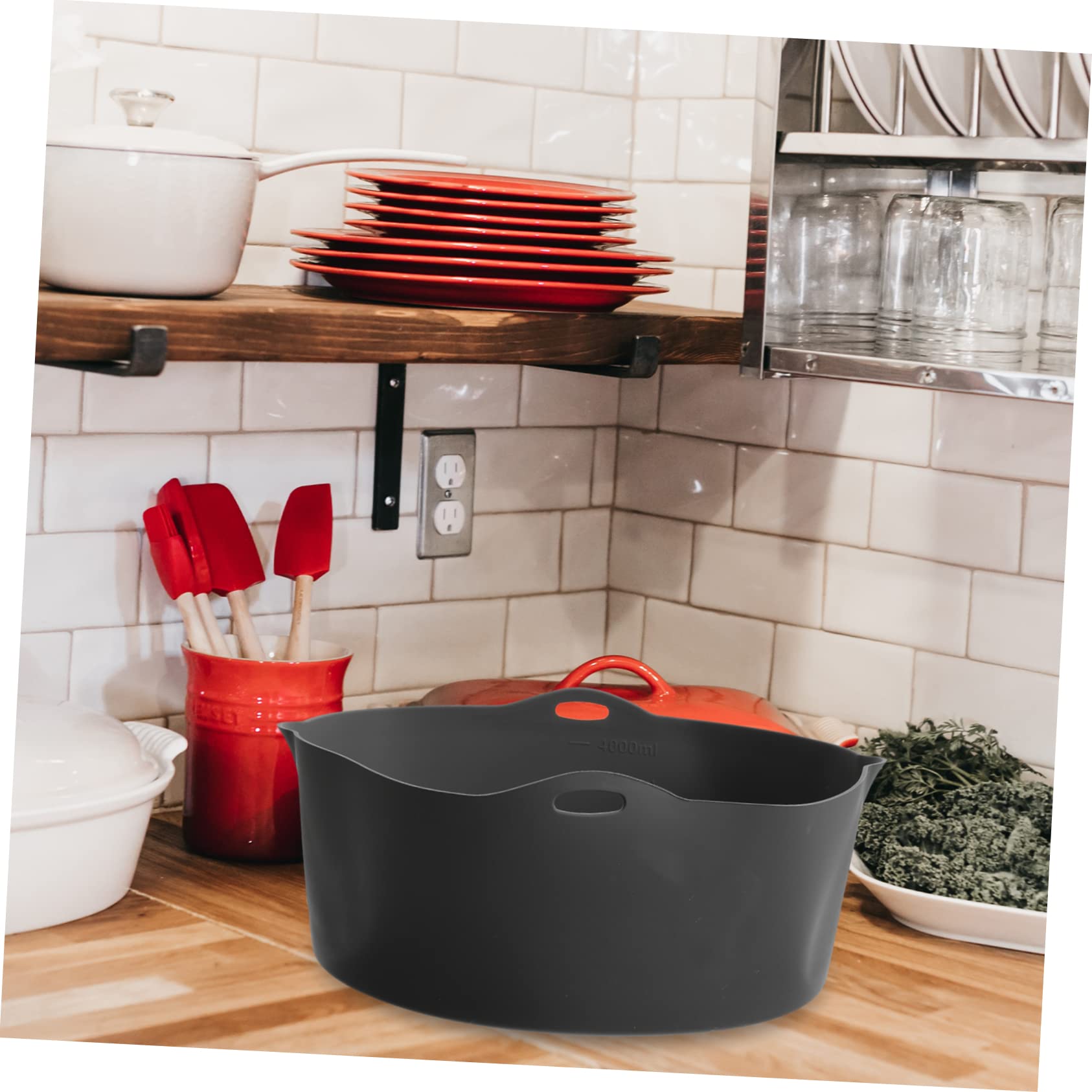 VINTORKY Heat-resistant Slow Cooker Pot Liner One-piece Silicone Liner for Slow Cooker Leakproof Flexible Grey Easy to Clean