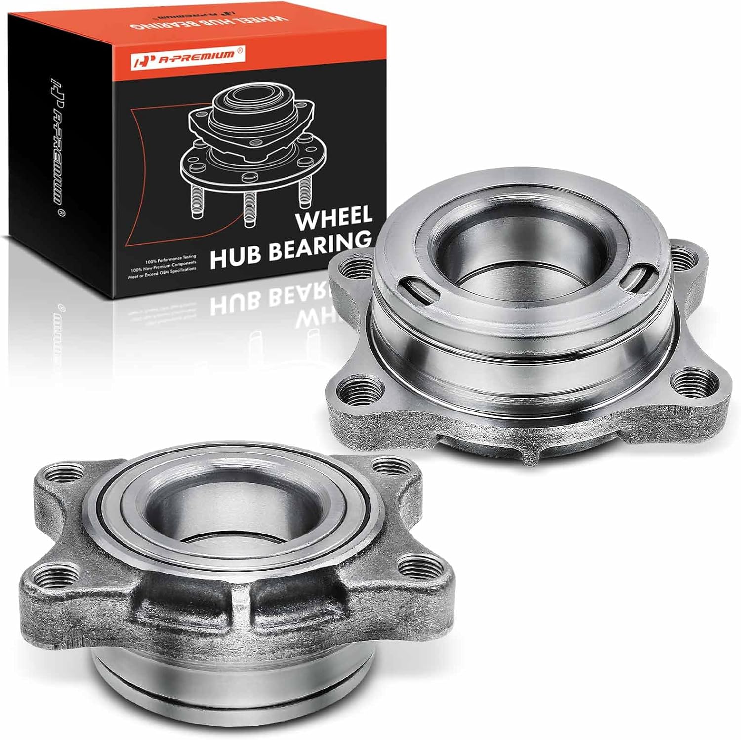 A-Premium 2 x Front Wheel Bearing and Hub Assembly Compatible with Infiniti G35 2004 2005 2006, AWD Only