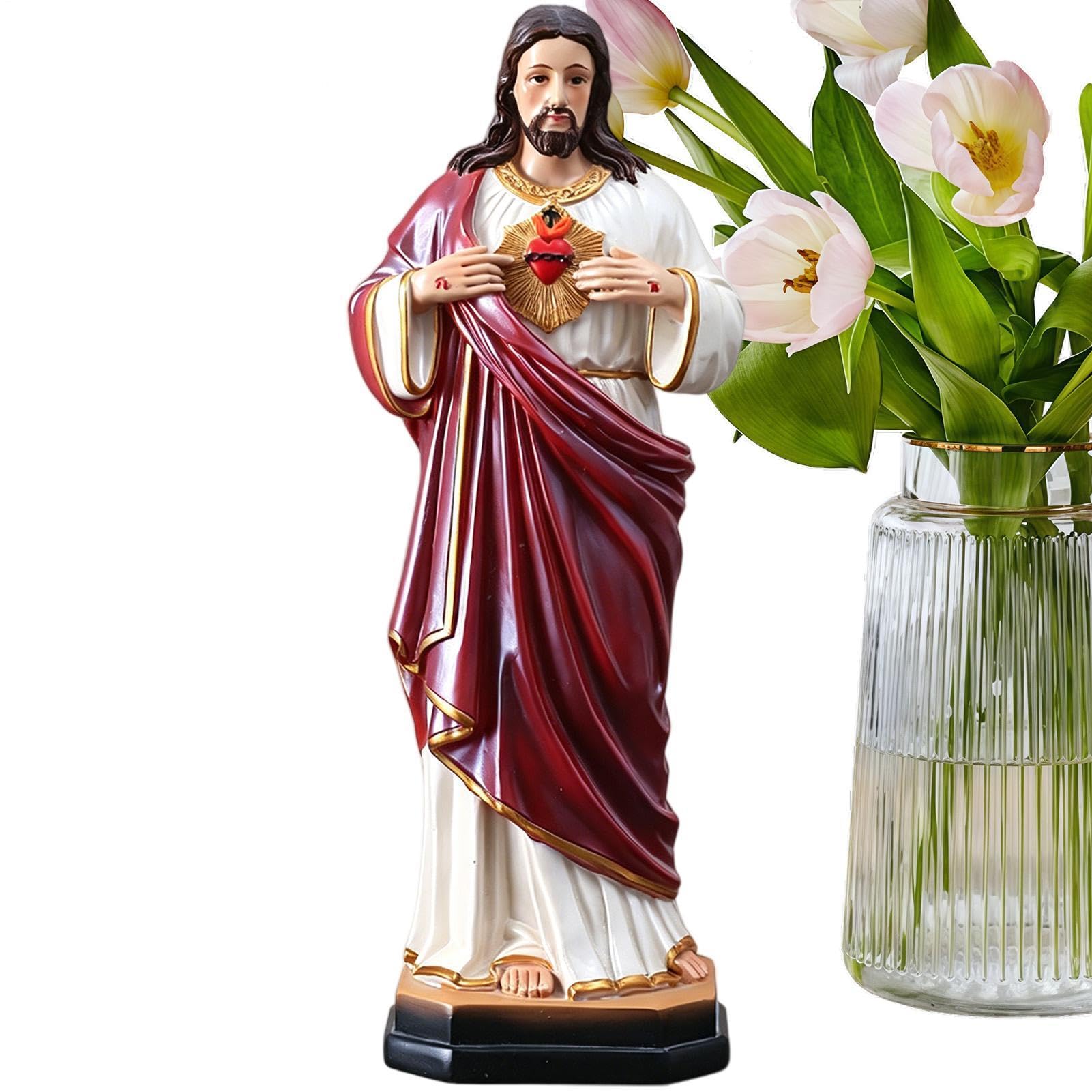 Statue Jésus Catholique en résine haute qualité de 21,5 cm