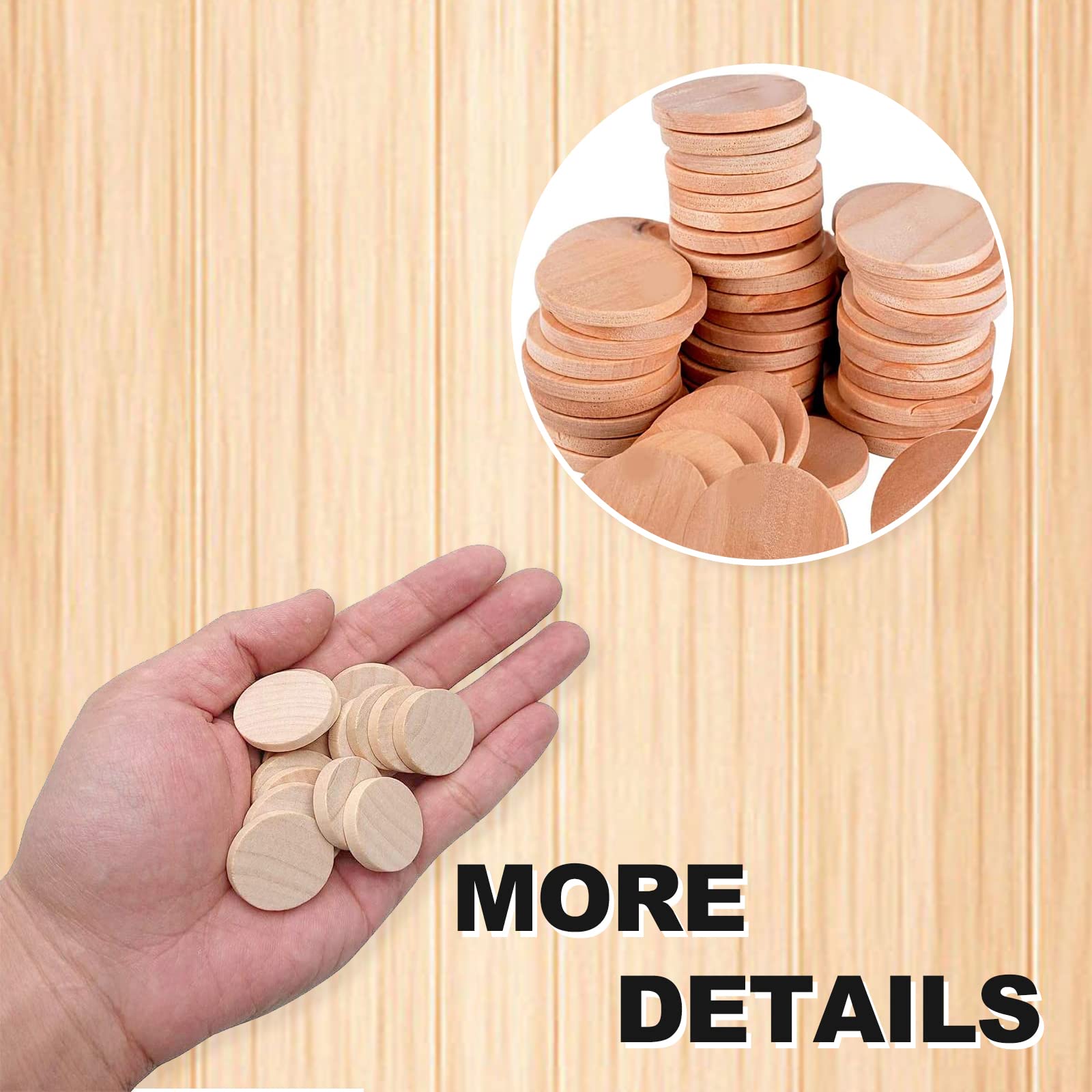 50 pezzi 30mm Dischetti Legno Dischetti Legno Grezzo Fette Legno Dischetti Legno Grezzo DIY Trucioli di legno Registro di Legno fette di Dischi per Fai da Te Creativo Artigianato e Decorazioni