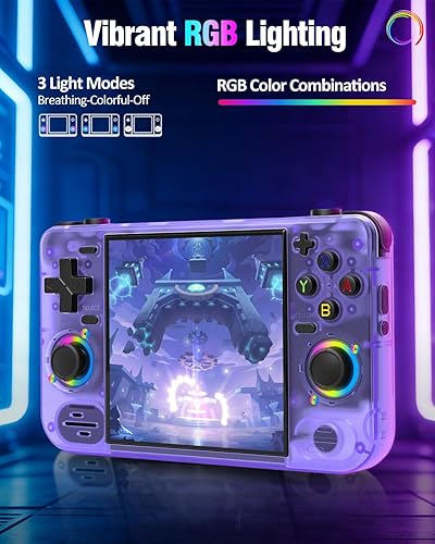 Miniatura 7 de RF40H - Consola de juegos de mano retro, pantalla HD IPS de 4.0 pulgadas, juego clásico retro, portátil con batería de 4000 mAh, compatible