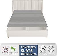 Greaton 0.75-Inch Grey Wooden Bunkie Board Bed Slats 78x60 Inch - Sturdy Support for Platform & Bunk Beds