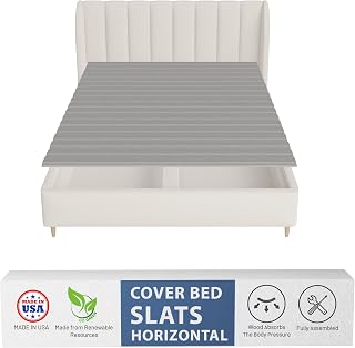 Greaton 0.75-Inch Wooden Bunkie Board Bed Slats 78x60 Grey Twin Size - Sturdy Platform Bunk Bed Support