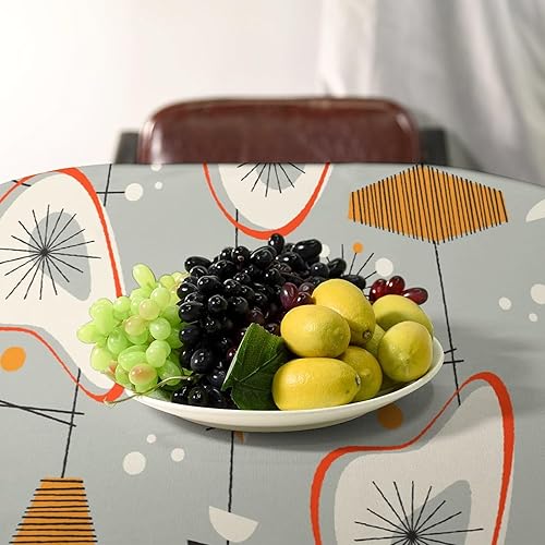 Miniatura 1310 de Mantel floral hippie, diseño retro de los años 70, naranja, rosa, azul, floral, bohemio, estampado estético de margaritas, para fiesta, picnic