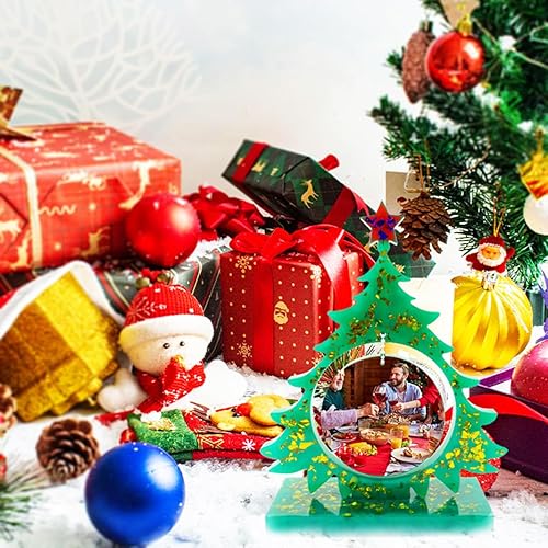 Miniatura 5 de XYQHOAC Molde de resina de Navidad, marco de fotos para árbol de Navidad, molde de silicona, marco de fotos grande, molde de resina epoxi, moldes de