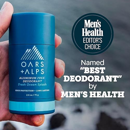 Miniatura 3 de Oars + Alps Desodorante para hombres y mujeres, desodorante sin aluminio para hombres, dermatológicamente probado, ingredientes limpios, no tóxico,