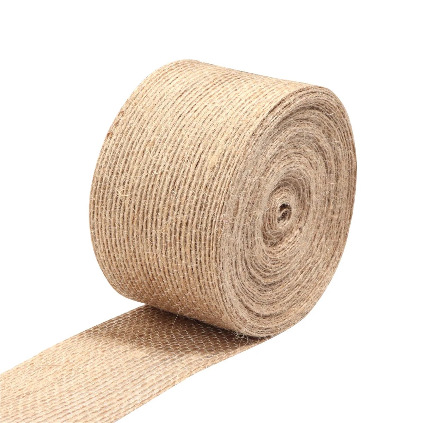 Hessian Roll 1-10M Jute Burlap Ribbon Vintage Plain Linen Fabric for Weddings Party Decoration DIY Bouquet Packaging(Width 5cm 5M)