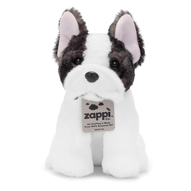 Foto 4 de 6 de Zappi Co Christophe el Bulldog Francés de Peluche (22 cm) - Amigo Frenchie - Suave y abrazable, Reciclado