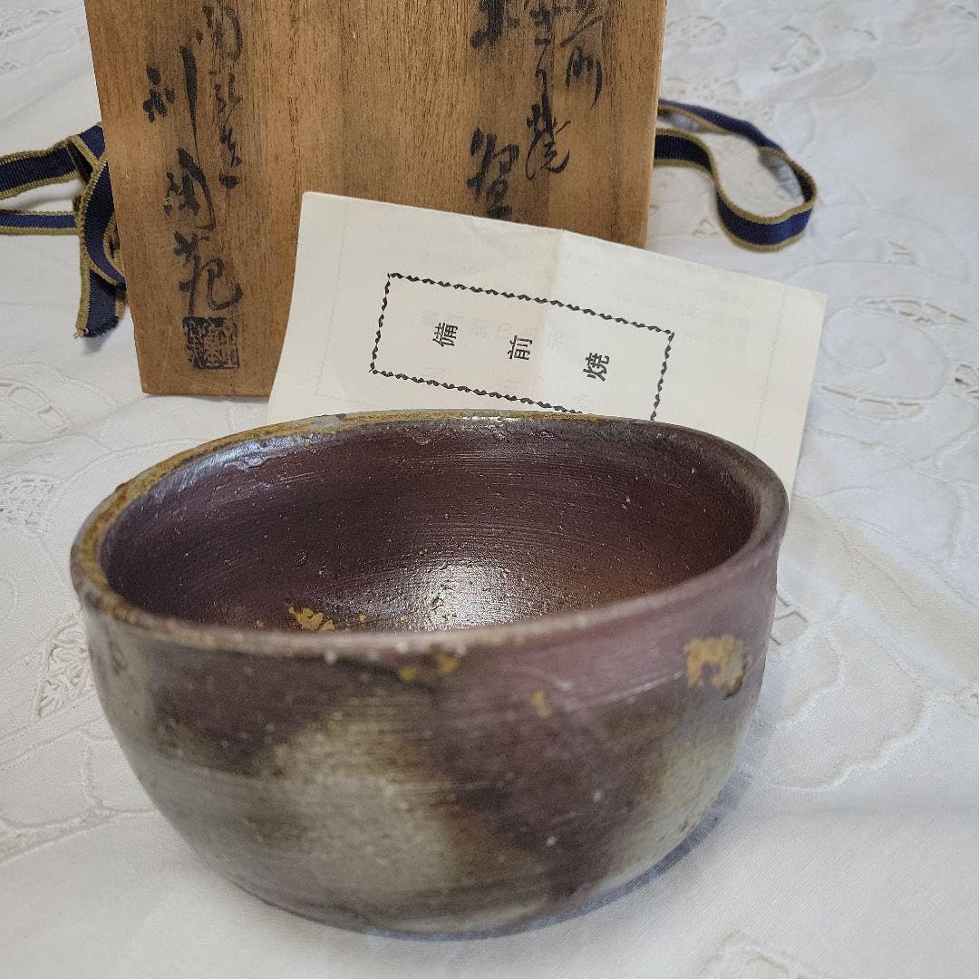 備前焼き　七十六代利右衛門　金重陶弘　利陶苑抹茶碗 Amazon.co.jp: 備前焼 さんぎり焼き 抹茶茶碗 利陶苑 金重陶弘 第七十