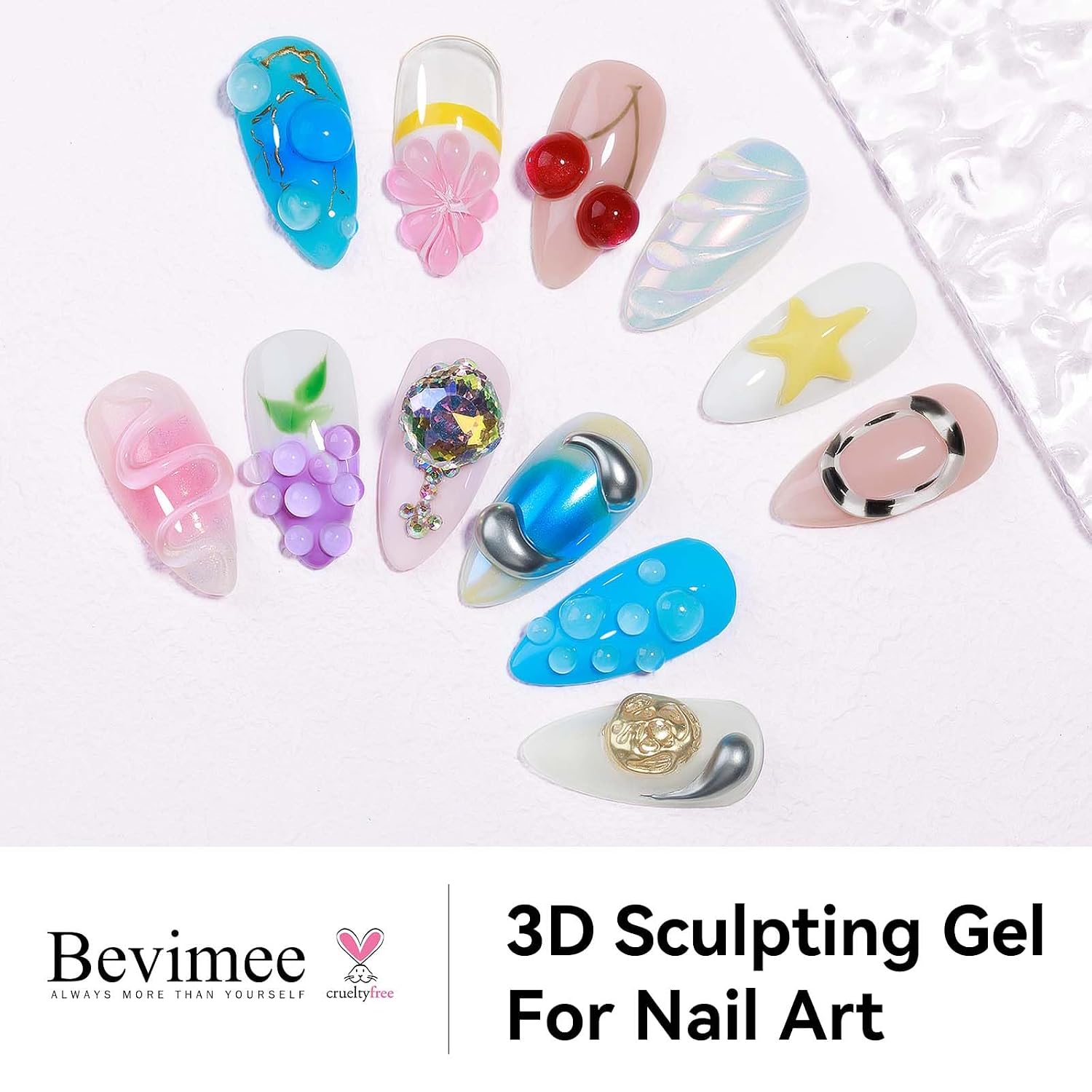 3D Nail Gel, Clear Sculpting Gel No Wipe Molding Gels For Nails image 4