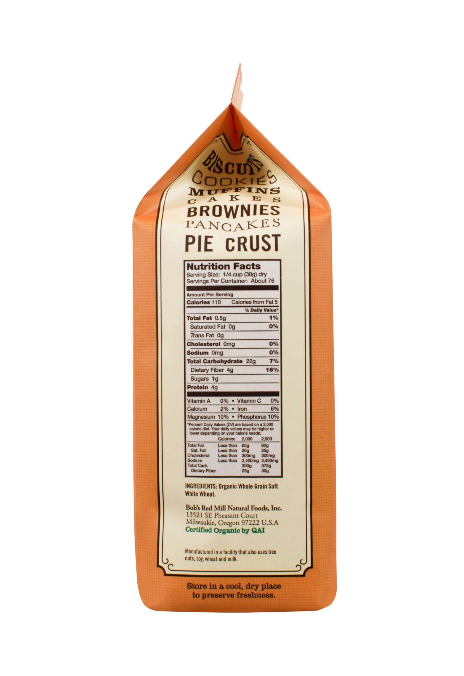 bob's red mill organic whole wheat pastry flour