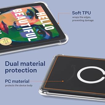 CoBak Magnetic Clear Case for 7 Kindle Paperwhite 12th Gen 2024 and Kindle Colorsoft - Compatible with iPhone MagSafe, for PopSockets Grips, for Belkin/Anker Wireless Charging Pads and Magnetic Stand