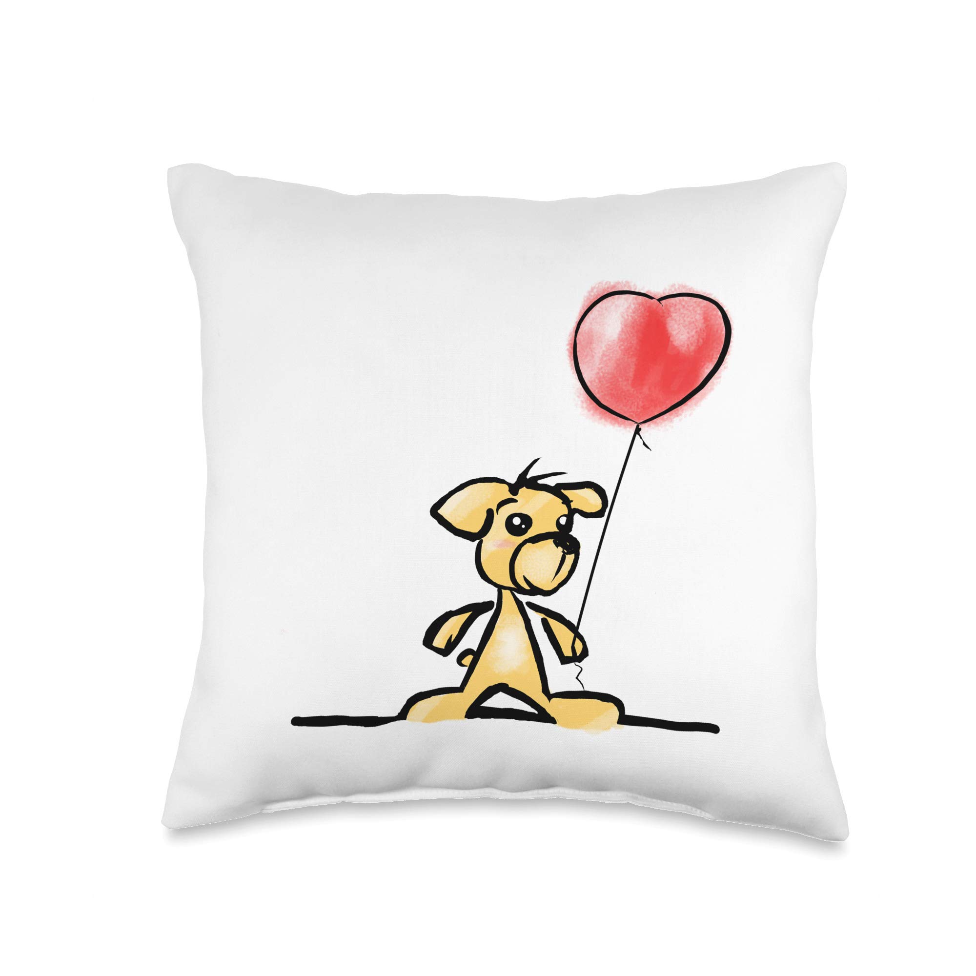 Love Puppy Throw Pillow, 16x16, Multicolor