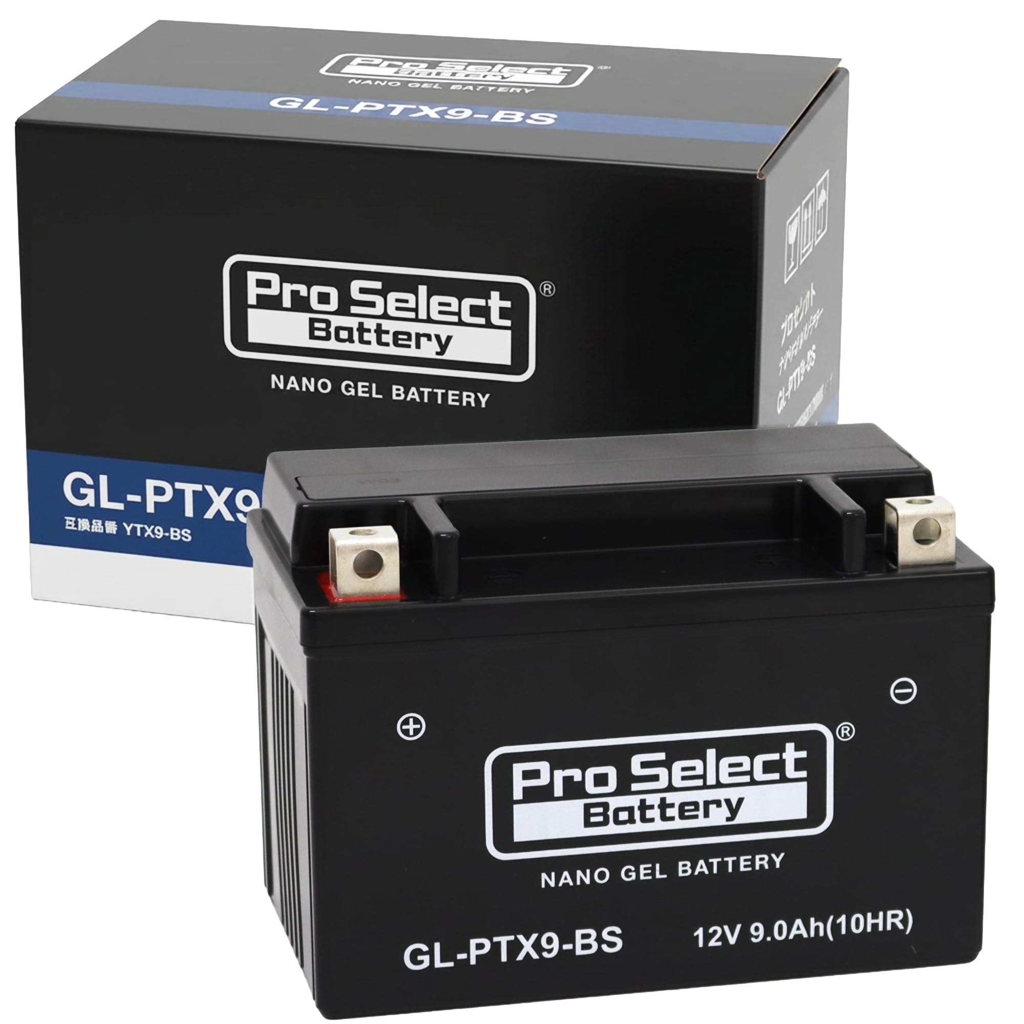 Amazon | ProSelect YTX9-BS 互換 バイク用バッテリー GL-PTX9-BS ナノ