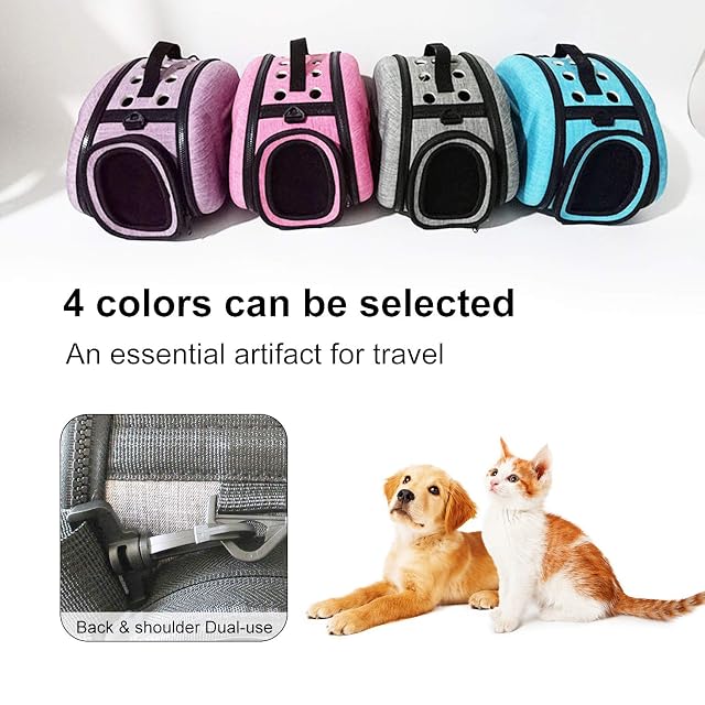 Foto 4 de 7 de Transportín Perro Gato Transportín Perro Plegable Viaje Bolsa por Perro Pequeños medianos Mascota Portaperros…