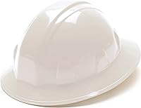 Pyramex SL Series Full Brim Hard Hat with 4-Point Ratchet Suspension - Lightweight ANSI Certified Safety Helmet