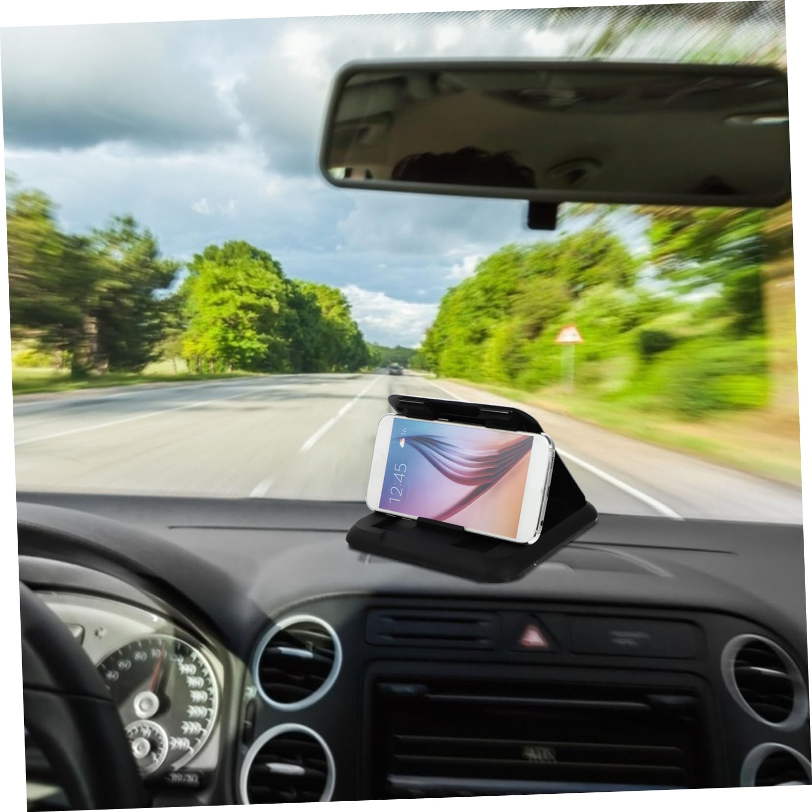 Soporte De Teléfono para Coche Soporte De Silicona Antideslizante Resistente Altas Temperaturas Fácil De Instalar Compatible Móviles y Tablets