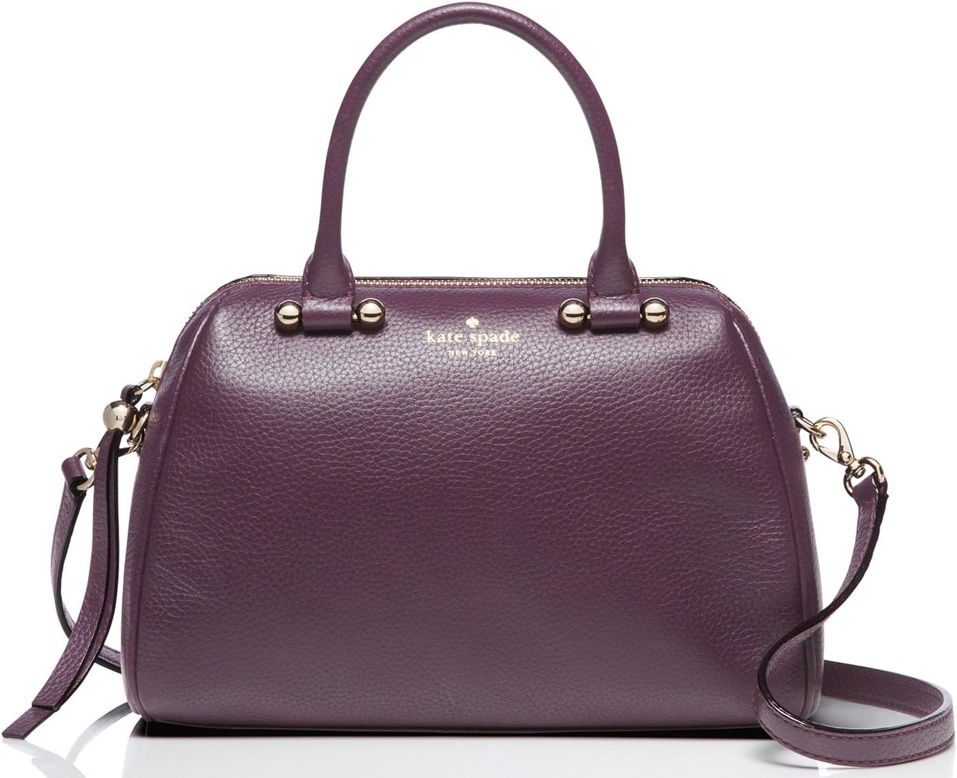 kate spade new york Charles Street Mini Brantley Satchel Shoulder Bag, Soft Aubergine