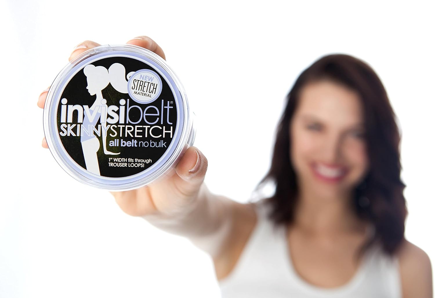 Invisibelt No Show Women’s Stretch 1.25" Elastic Belt - Adjustable Flat Buckle Invisible Belt, One Size - Image 3