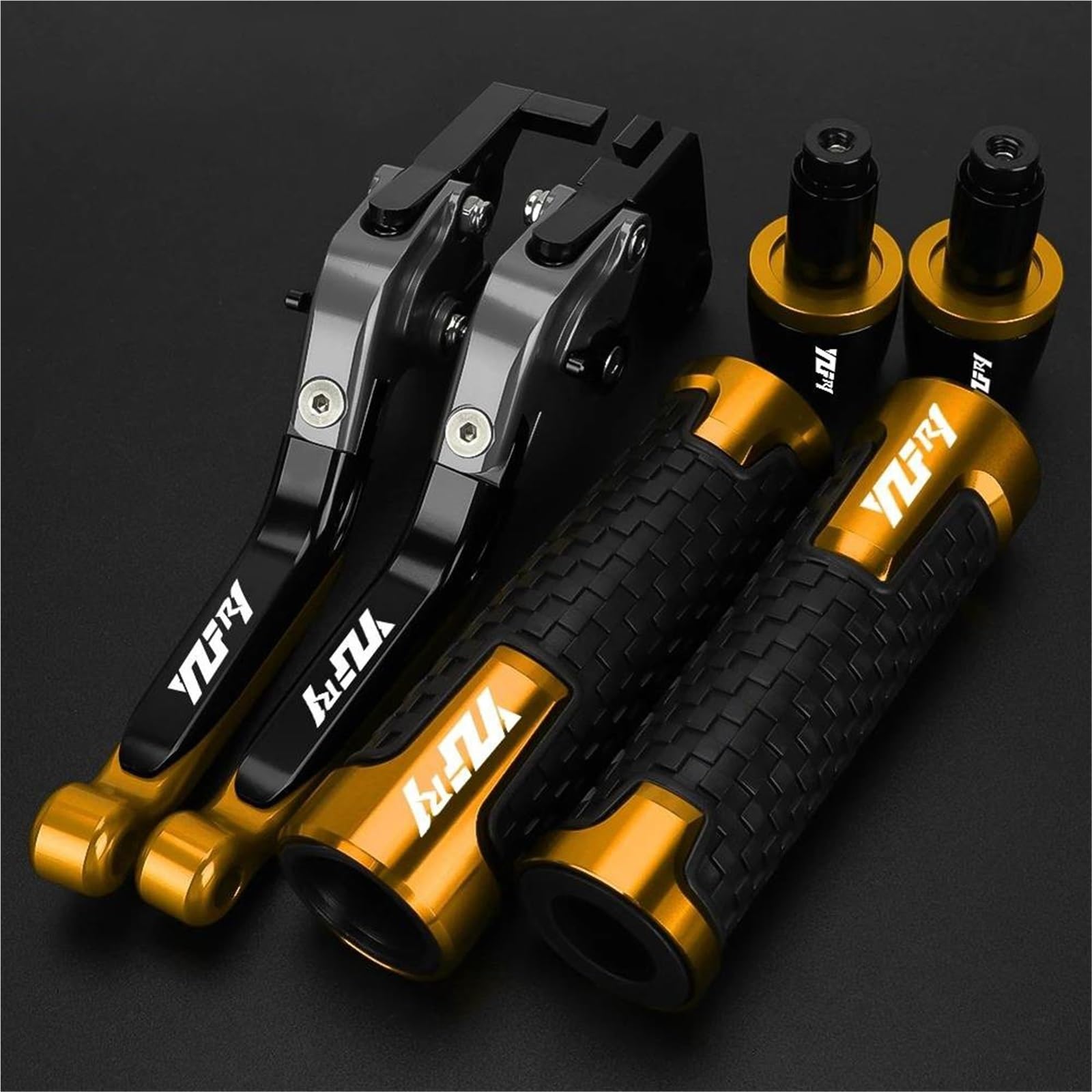 Gquikgw Yellow 3 Replace Folding Extendable Moto Adjustable Clutch Brake Levers Handbar Grips Ends For Y-Amaha Yzfr1 Yzf R1 Yzf-R1 1999-2003(Yellow 3)