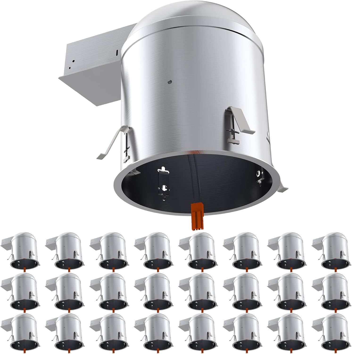 Sunco Lighting,24 Pack Can Lights for Ceiling 6 Inch Remodel Recessed Lighting Housing,120-277V,TP24 Connector Included,Air Tight Can,Easy Install,IC Rated,UL & Title 24 Compliant