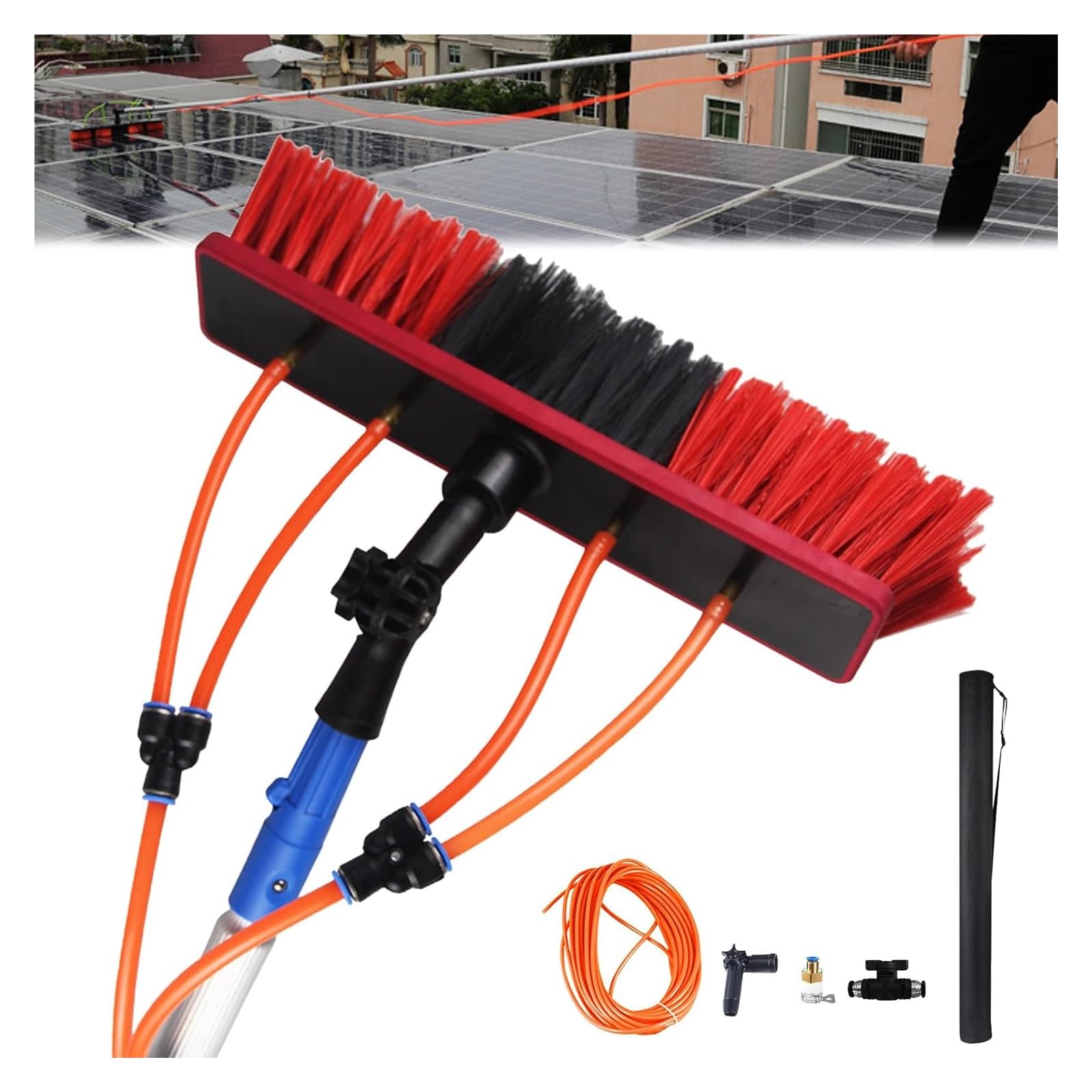 Idropulitrice Telescopica Genius - Asta 7 Metri, Spazzola 5 In 1, Per Vetri, Tetti E Auto - Foto 12