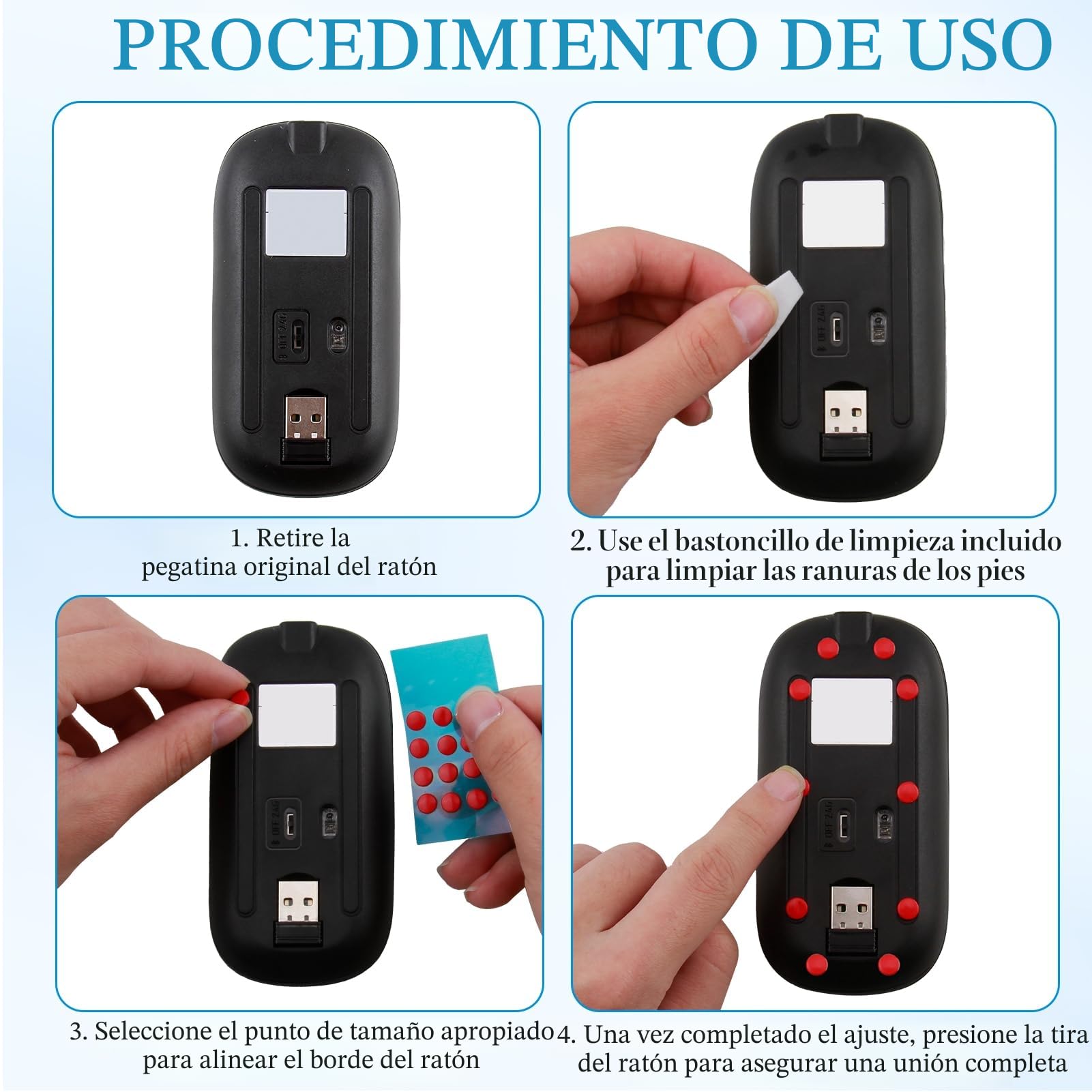 Juego de 40 Patines de ratón para Logitech G Pro inalámbricos, pies de ratón Ultra rápidos para Logitech G Pro inalámbrico, ratón Dot Skate, Bordes Redondeados, propiedades de Deslizamiento