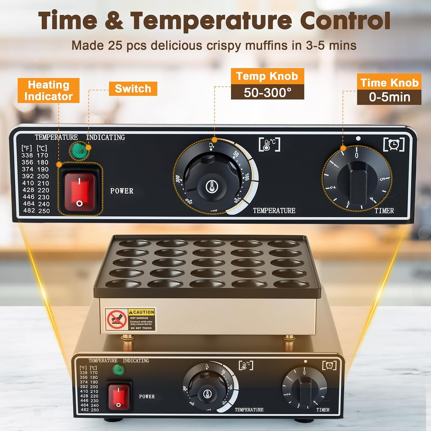 Mini Máquina Eléctrica para Hacer Panqueques: Prepara 25 Panqueques Holandeses Antiadherentes, Ideal para El Hogar Y Restaurantes. Máquina para Panqueques De Calidad Profesional para Desayunos