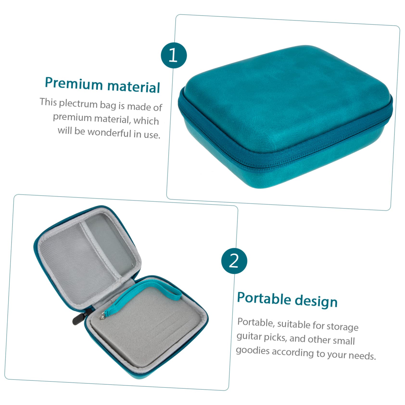Yardwe Guitar Pick Storage Organizer Bag Portable Plectrum Case for Acoustic Electric Guitars Durable Material Capacity present