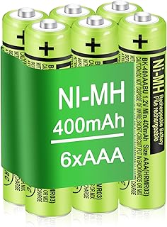 6 Pack BK-40AAABU Ni-MH AAA Rechargeable Battery for Panasonic,1.2v 400mah Rechargeable AAA Batteries Panasonic Cordless Phones, Electronics,Remote Controls