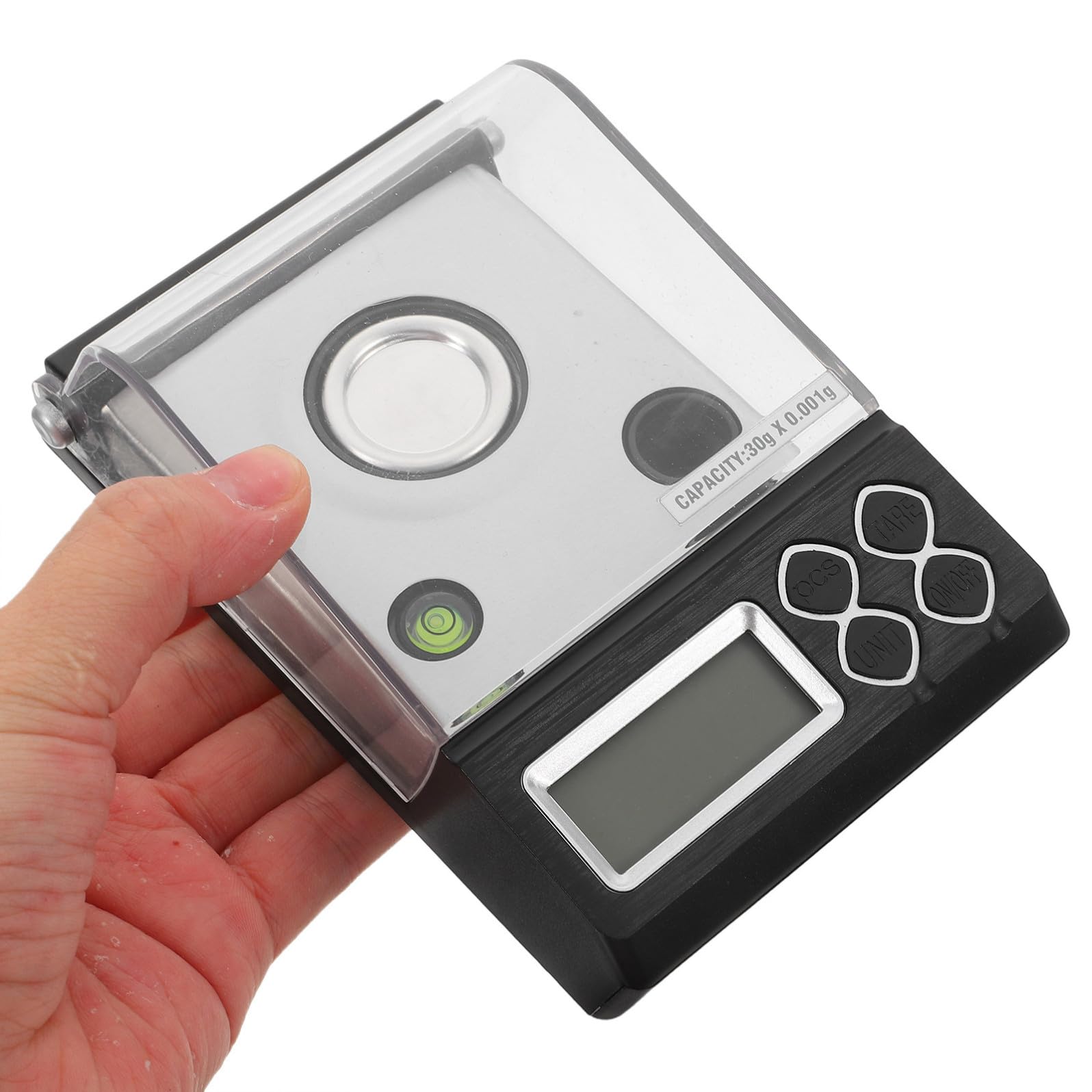 ABOOFAN Bilancia Digitale di Precisione al Milligrammo Piatto in Acciaio Inossidabile e Alta Sensibilità per Applicazioni Alimentari e Cliniche Argento