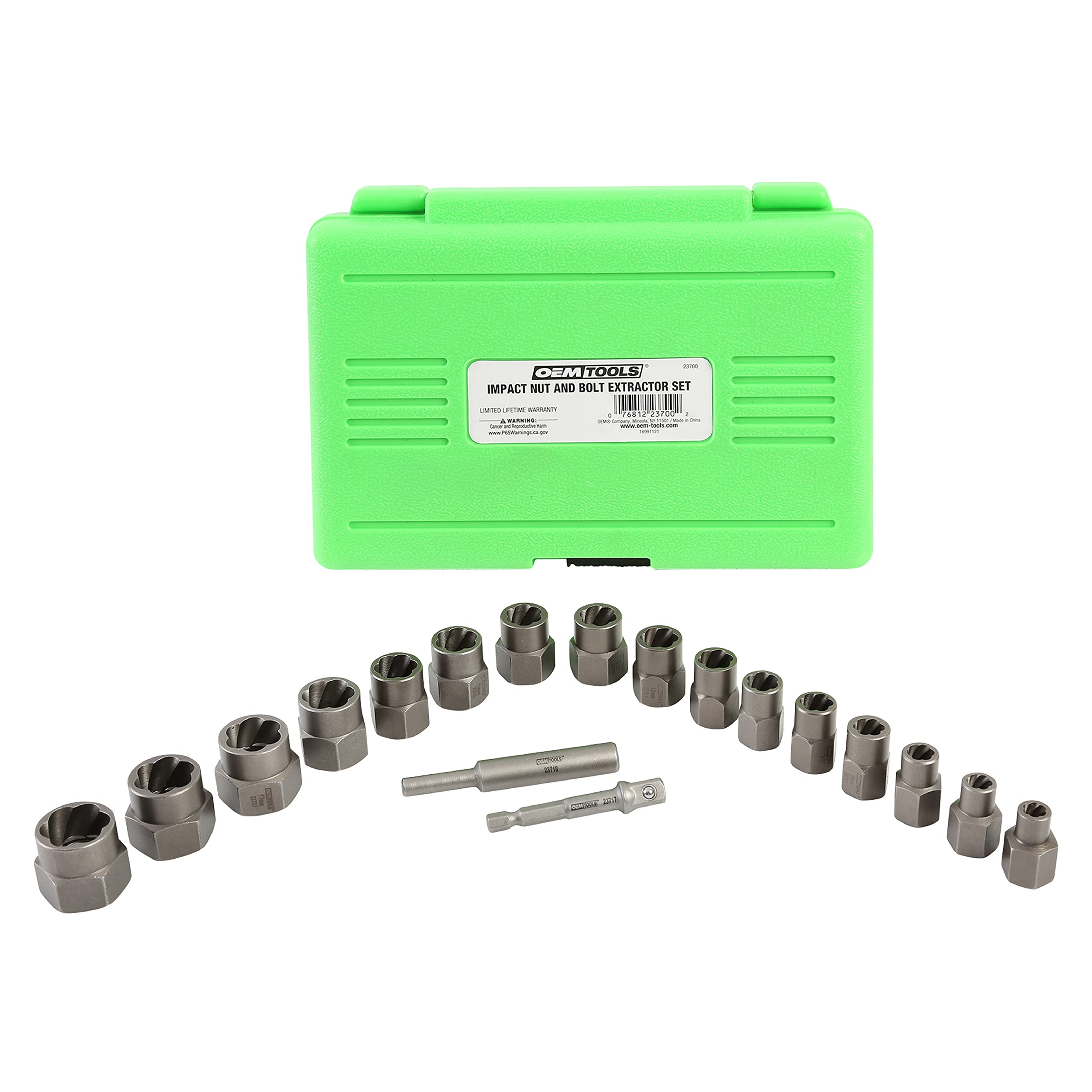 Buy OEMTOOLS23700 18 Piece Impact Nut & Bolt Extractor Set, Rounded