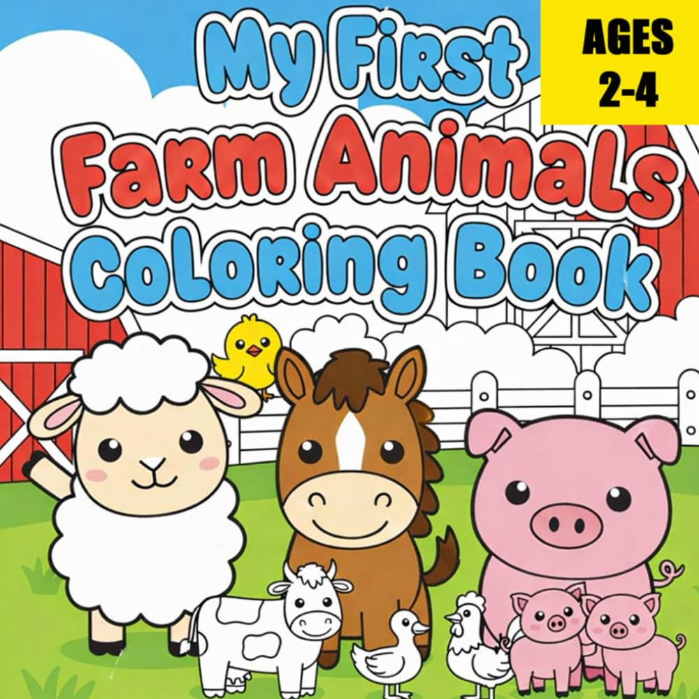 My First Farm Animals Coloring Book