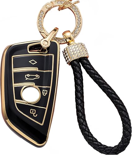 Funda para llavero BMW, compatible con BMW 2 5 6 7 Series X1 X2 X3 X5 X6 Smart Key Premium Soft TPU Anti-polvo Protección completa