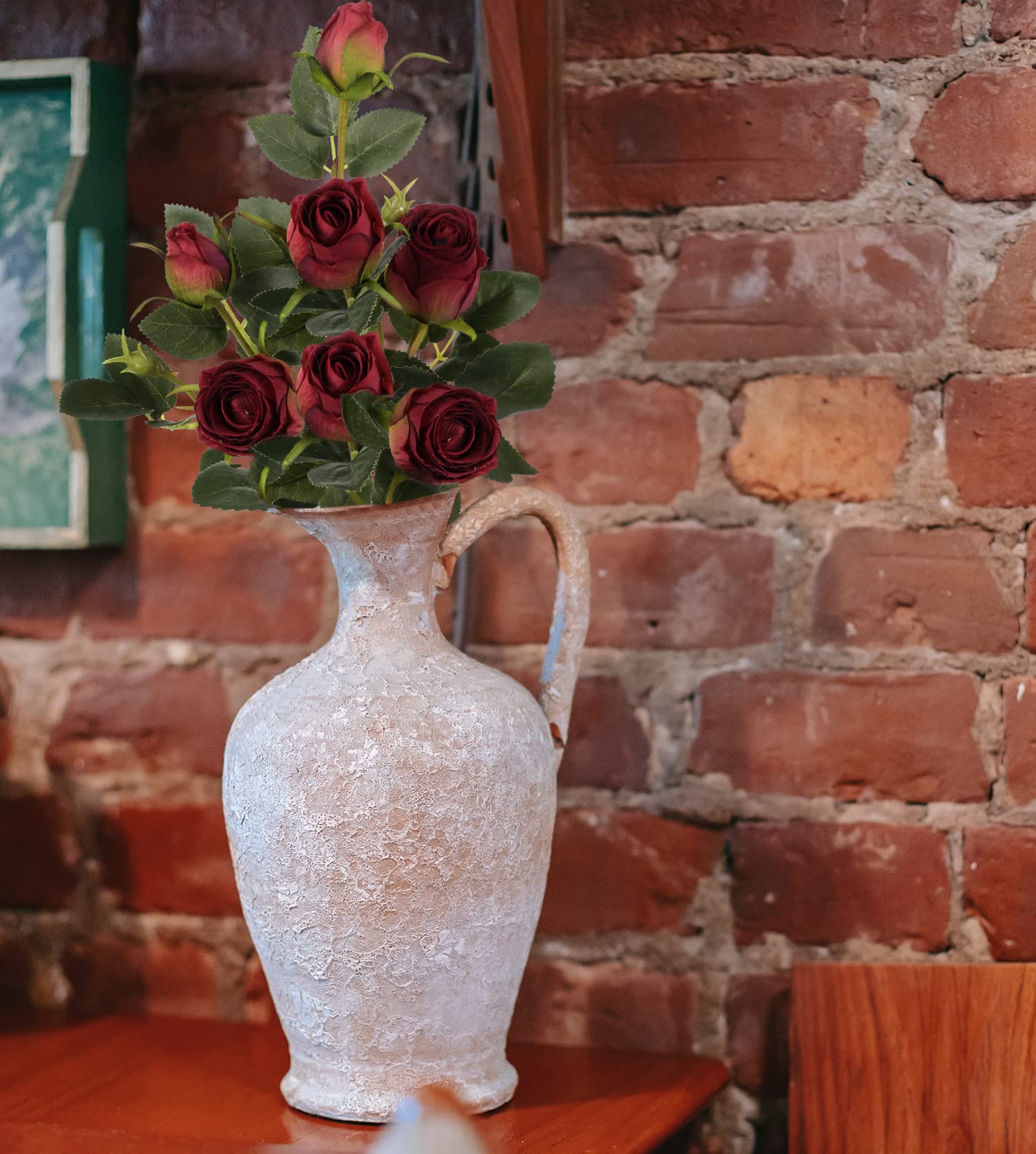 Briful Artificial Roses 3 Packs Long Stem Fake Flowers Rose Buds - Image 4