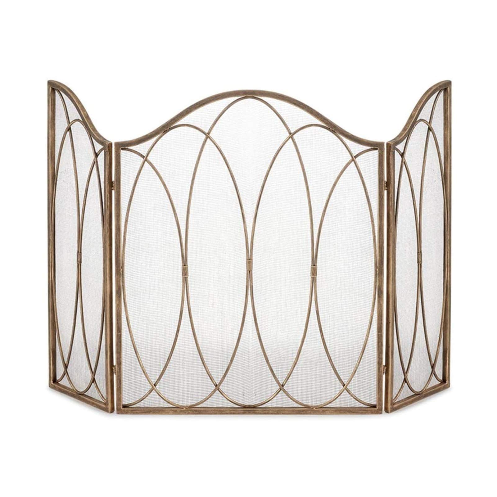 Parascintille Parascintille Parascintille Decorativo a 3 Pannelli in Rete per camini Protezione antiscintille Parascintille per camini a Prova di Bambino,