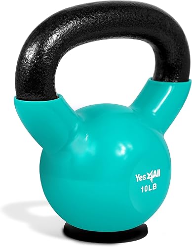 Miniatura 2 de Yes4All Kettlebells Rubber Base, Kettlebell Set for Women, Strength Training Kettlebells Weights (10-65 lbs)