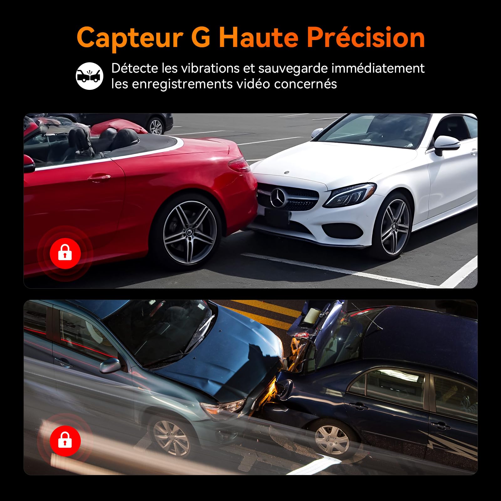 Dashcam Voiture, Rollei Dash Cam Voiture Avant 402 avec G-Capteur Enregistrement en Boucle Caméra Embarquée Voiture avec Mode Stationnement HD 1080P Résolution Grand angle 130° Dashcam-Dash-Cam-Caméra