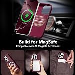 Magnetic for iPhone 16 Pro Case 6.3", Premium Liquid Silicone Case,[Compatible with Magsafe][Soft Anti-Scratch Microfiber Lining],Slim Thin Shockproof Phone Cover-Plum
